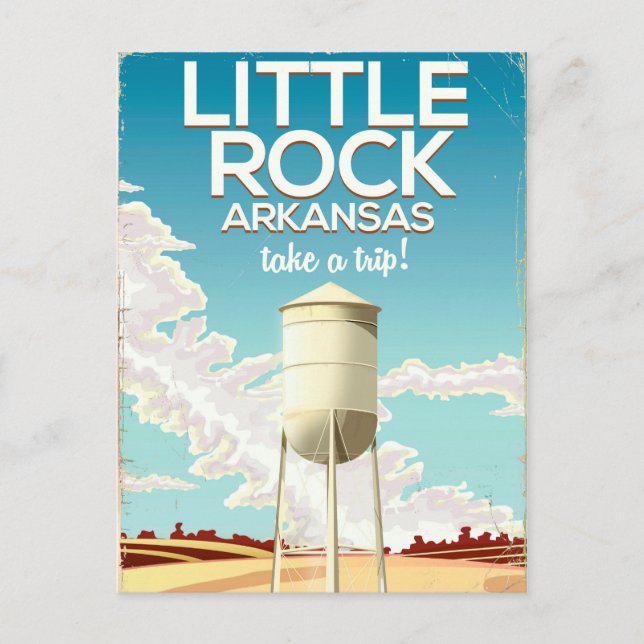Little Sten Arkansas-reseaffisch Vykort (Framsida)
