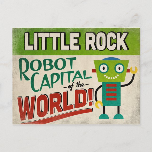 Little Sten Arkansas Robot - Funny Vintage Vykort (Framsida)