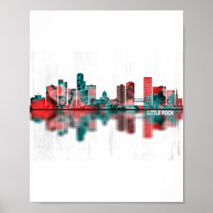 Little Sten Arkansas Skyline Poster