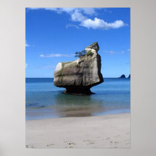Little Sten Hahei Cathedral Cove Nya Zeeland Poster