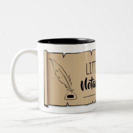 Little Sten Notary Public Rulla Feather Quill Två-Tonad Mugg