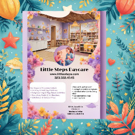Little Steps Daycare Company Logo Modern Customize Reklamblad