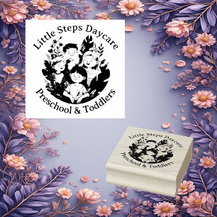 Little Steps Daycare Förskola Och Småbarn Anpassad Stämpel