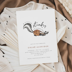 Little Stinker Woodland Animal Baby Shower Inbjudningar