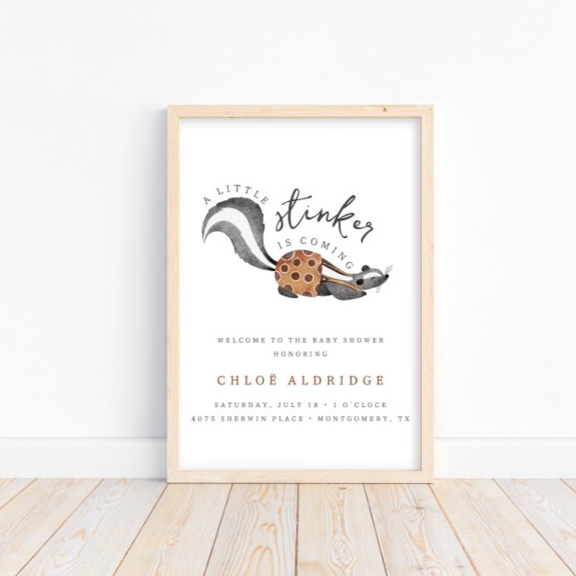 Little Stinker Woodland Animal Welcome Sign Poster (Skapare uppladdad)