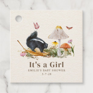 Little Stinker Woodland Skunk Girl Baby Shower Gåvor Etiketter