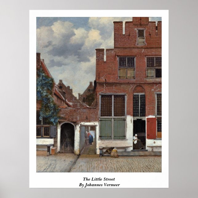 Little Street by Johannes Vermeer Poster (Framsidan)