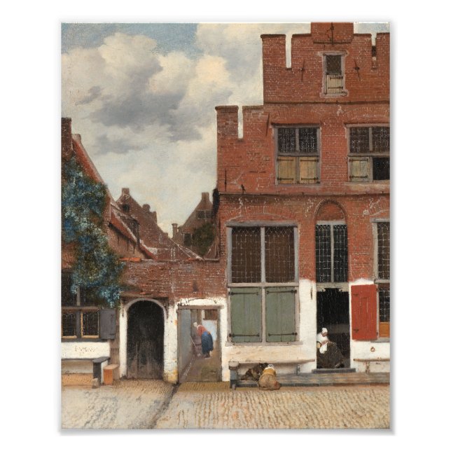 Little Street från Johannes Vermeer Fototryck (Framsidan)
