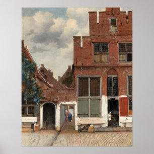 Little Street från Johannes Vermeer Poster