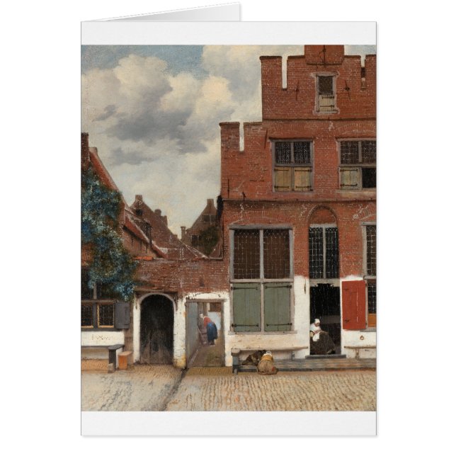 Little Street Johannes Vermeer Hälsningskort (Framsidan)