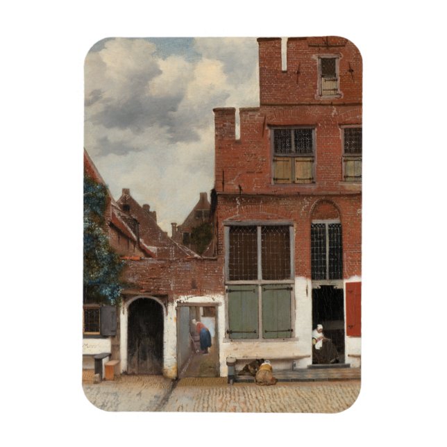 Little Street Johannes Vermeer Magnet (Vertikal)