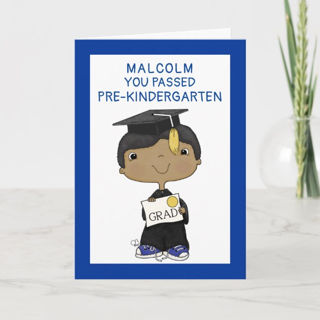 Little Student Boy Mörk Skin Kort (Framsida)