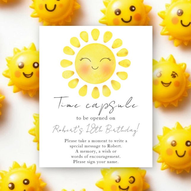 Little Sun Tidskapsel 1-årsdag Poster (Skapare uppladdad)