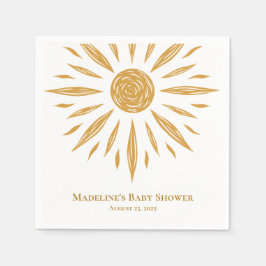 Little Sunshine Anpassningsbar Baby Shower Napkin Pappersservett