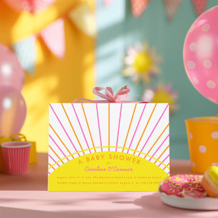 Little Sunshine är på väg mot Neutralt Baby Shower Inbjudningar