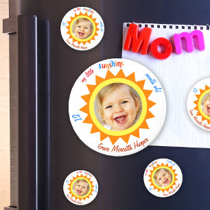 Little Sunshine Baby Photo Keepsak Kitchen Office Magnet