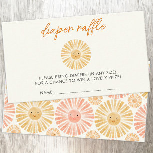 Little Sunshine Baby Shower Diaper Raffle Tilläggskort