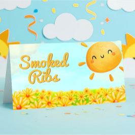 Little Sunshine - Baby Shower Food Label Kort