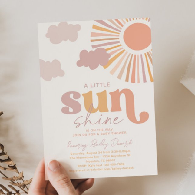 Little Sunshine Baby Shower-inbjudan Inbjudningar (Skapare uppladdad)