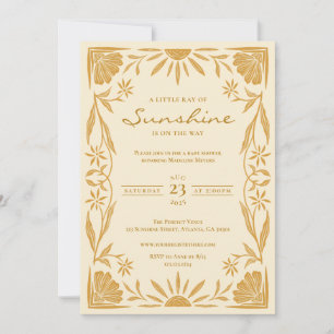 Little Sunshine Baby Shower-inbjudan Inbjudningar