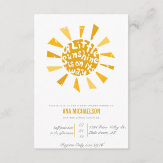 Little Sunshine Baby Shower Inbjudningar