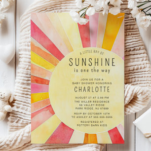 Little Sunshine Baby Shower Inbjudningar