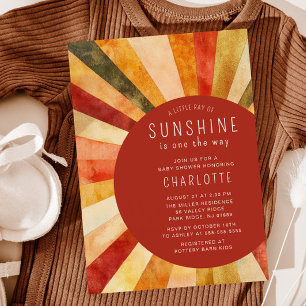 Little Sunshine Baby Shower Inbjudningar