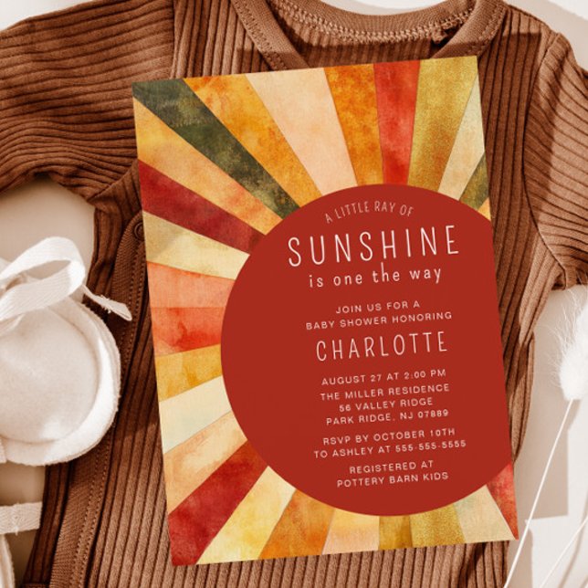 Little Sunshine Baby Shower Inbjudningar (Skapare uppladdad)