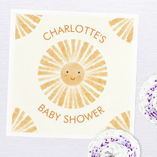 Little Sunshine Baby Shower Personlig Pappersservett