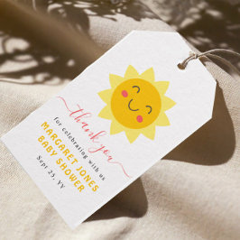 Little Sunshine Baby Shower Tack Presentetikett