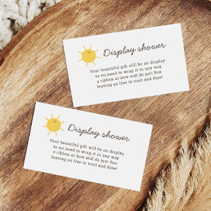 Little Sunshine Baby Shower Visning Shower Tilläggskort