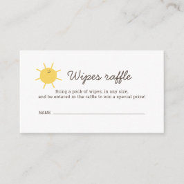 Little Sunshine Baby Shower Wipes Raffle Tilläggskort