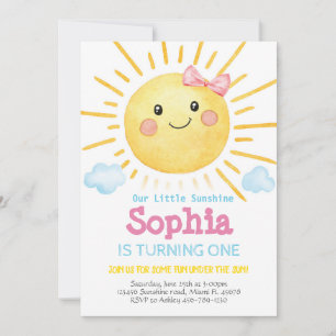 Little Sunshine Birthday bjudande-A159 Inbjudningar