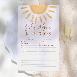 Little Sunshine Boho Baby Predence & Advice Game