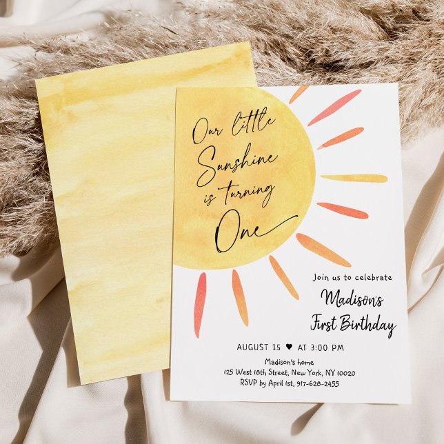 Little Sunshine Boho Birthday Inbjudningar (Skapare uppladdad)