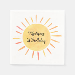 Little Sunshine Boho Birthday Pappersservett