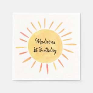 Little Sunshine Boho Birthday Pappersservett