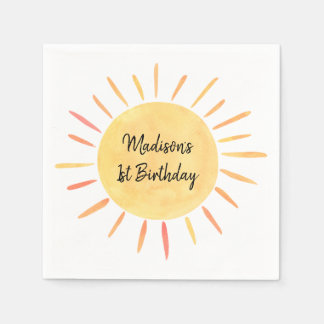 Little Sunshine Boho Birthday Pappersservett