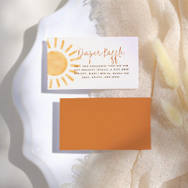 Little Sunshine Boho Gender Neutral Baby Shower Tilläggskort