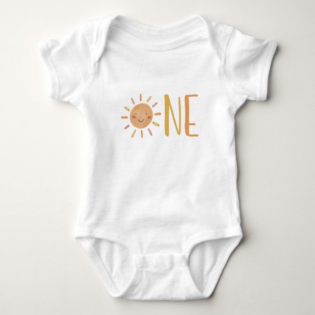 Little Sunshine First Birthday T Shirt (Framsida)