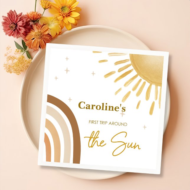 Little Sunshine First Resa runt Sol-födelsedagen Pappersservett (Skapare uppladdad)