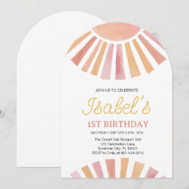 Little Sunshine Första födelsedagen,Sunshine 1st B Inbjudningar