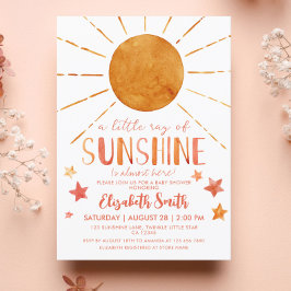 Little Sunshine Girl Whimsical Baby Shower Inbjudningar