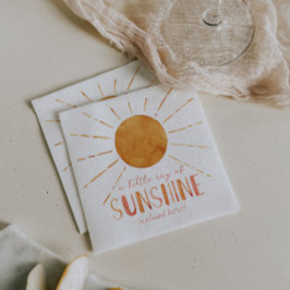 Little Sunshine Girl Whimsical Baby Shower Pappersservett