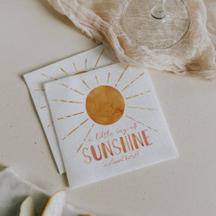 Little Sunshine Girl Whimsical Baby Shower Pappersservett