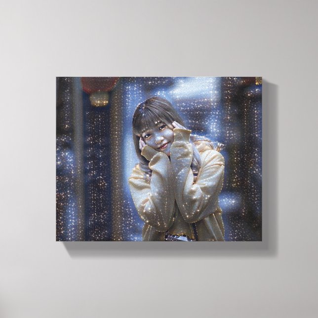 "Little Sunshine in Gult" Canvastryck (Framsida)