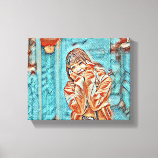 "Little Sunshine in Gult" Canvastryck