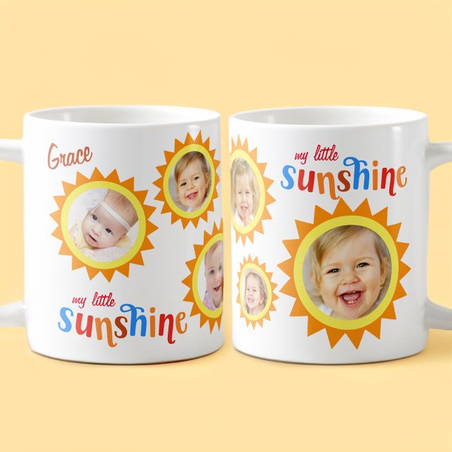 Little Sunshine Milestone Baby Photo Kaffemugg (Little Sunshine Milestone Baby Photo Coffee Mug)
