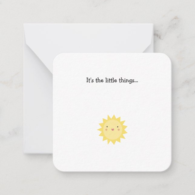 Little Sunshine Mini Tackkort Card Anteckningskort (Framsida)