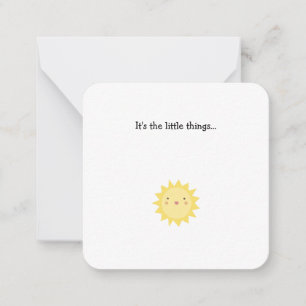 Little Sunshine Mini Tackkort Card Anteckningskort